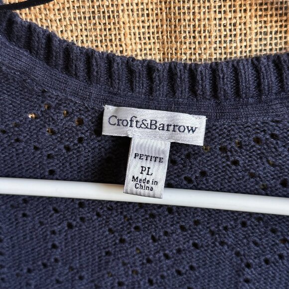 O-12 Croft & Barrow knit Shrug Size Petite Large - Picture 3 of 3